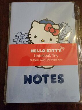 Hello Kitty Notebook Trio Set Sanrio Kawaii Stationery 3 Pack 240 Pages New